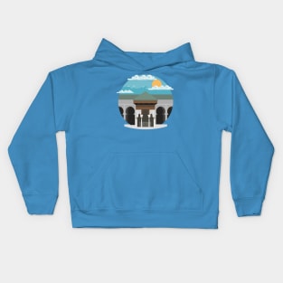 Moroccan Cities illustration, best gift for morocco lovers Kids Hoodie